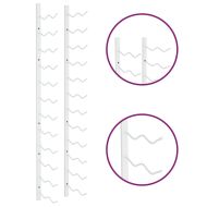 Стойка за вино за 24 бутилки, стенен монтаж, бяла, желязо