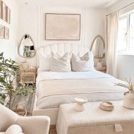 Нощни шкафчета, 2 бр, кафяви, бор масив и естествен ратан