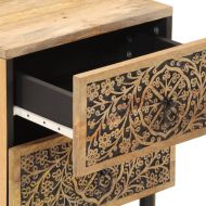 Нощно шкафче, 40x33x46 см, масивно мангово дърво