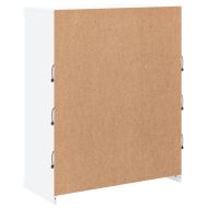 Сайдборд с LED светлини, бял, 81x37x100 см