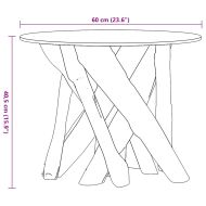 Маса за кафе, тиково дърво плавей масив, 60 см
