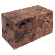 Табуретки 2 бр., кафяви, 40x40x45 см, тиково дърво масив