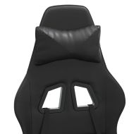 Гейминг стол, черен, изкуствена кожа