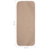 Противоплъзгащи стелки за стълби, 15 бр, 60x25 см, бежови