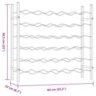 Стойка за вино за 36 бутилки, бяла, метална