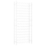 Стойка за вино за 96 бутилки, бяла, метална