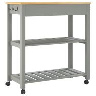 Кухненска количка "MONZA" 84x40x88,5 см борово дърво масив