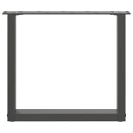 Крака за масичка за кафе, U-образни, 2 бр., антрацит, 50x(42-43) см, стомана