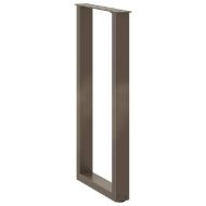 Крака за конзолна маса, U-образни, 2 бр., естествена стомана, 28 x (72-73) см, стомана