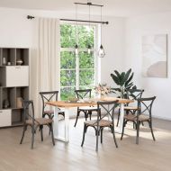 Крака за трапезарна маса, U-образни, 2 бр., бели, 50 x (72-73) см, стомана