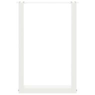 Крака за трапезарна маса, U-образни, 2 бр., бели, 50 x (72-73) см, стомана