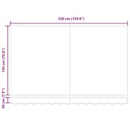 Рамка за сенник Червено 350 x 200 cm Полиестер с PU покритие