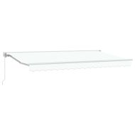 Рамка за сенник Бял 400 x 200 cm Полиестер с PU покритие