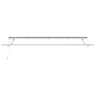 Сгъваем навес Бяло 400 x 200 cm текстил