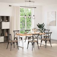 Крака за трапезна маса, U-образни, 2 бр., бели, 70x(72-73) см, стомана