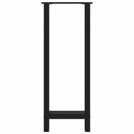 Крака за бар маса, черни, 2 бр., 40 x (100-101) см, стомана