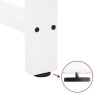 Крака за бар маса, бели, 2 бр., 50 x (100-101) см, стомана