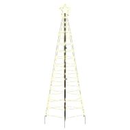 LED коледна елха с колчета за земя Топло бяло 250 cm Желязо