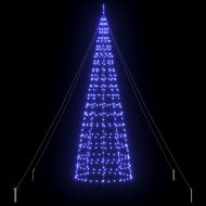 LED коледна елха с колчета за земя Синьо 400 cm Желязо