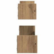 Стенен рафт Монтиране на стена 2 pcs Дъб 60 x 16 x 14 cm