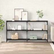 Конзолна маса Черния дъб 156 x 28 x 80,5 см Инженерно дърво