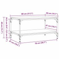 Масичка за кафе Черния дъб 82 x 50 x 40 см Инженерно дърво