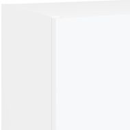 ТВ стенни модули с LED, 5 части, бели, инженерно дърво