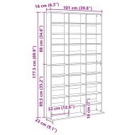 Кабинет за CD с рафт Дъб 101 x 23 x 177,5 см Инженерно дърво