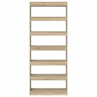 Шкаф за книги Сонома дъб 80 x 30 x 198 см Инженерно дърво