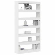 Шкаф за книги Бяло 100 x 30 x 198 см Инженерно дърво