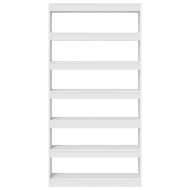 Шкаф за книги Бяло 100 x 30 x 198 см Инженерно дърво