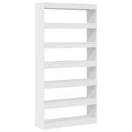 Шкаф за книги Бяло 100 x 30 x 198 см Инженерно дърво
