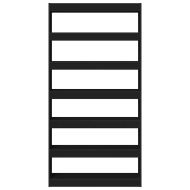 Шкаф за книги Черно 100 x 30 x 198 см Инженерно дърво