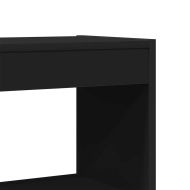 Шкаф за книги Черно 100 x 30 x 198 см Инженерно дърво