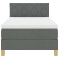 Легло с пружинирана основа Тъмен сив 100 x 200 cm текстил