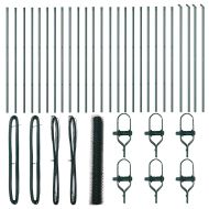 Стълб за ограда. Зелен 50 x 1 м (50 мм мрежа) Стомана и PVC