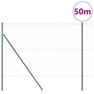 Стълб за ограда. Зелен 50 x 1,5 м (25 мм мрежа) Стомана и PVC