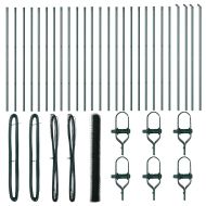 Стълб за ограда. Зелен 50 x 1,5 м (36 мм мрежа) Стомана и PVC