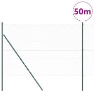 Стълб за ограда. Зелен 50 x 1,5 м (36 мм мрежа) Стомана и PVC