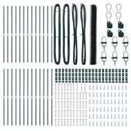 Стълб за ограда. Зелен 50 x 1,5 м (50 мм мрежа) Стомана и PVC
