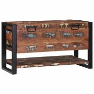 Кутия за съхранение Многоцветен Масивна регенерирана дървесина