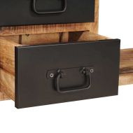 Пейка с място за съхранение Кафяво Масивна дървесина от манго