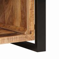 Пейка с място за съхранение Кафяво Масивна дървесина от манго