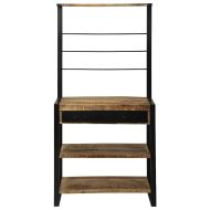 Кухненски стелаж Кафяв и черен 80 x 40 x 160 cm