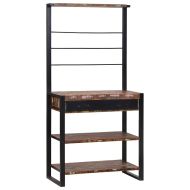 Кухненски стелаж Многоцветно и черно 80 x 40 x 160 cm