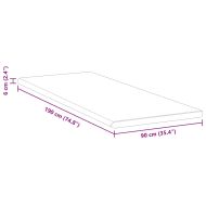 Топер за матрак Бяло и зелено 90 x 190 cm Жакардова тъкан