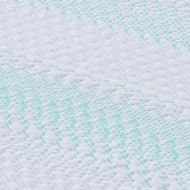 Топер за матрак Бяло и зелено 140 x 200 cm Жакардова тъкан