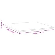 Топер за матрак Бяло и зелено 200 x 200 cm Жакардова тъкан