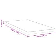 Топер за матрак Бяло 100 x 200 cm Жакардова материя