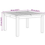 Масичка за кафе Кафяво 60 x 60 x 36 cm Солидно тиково дърво
